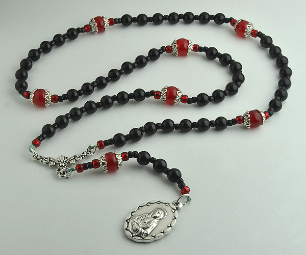 Venerare Our Lady of Sorrows Corded Chaplet with Wood Beads